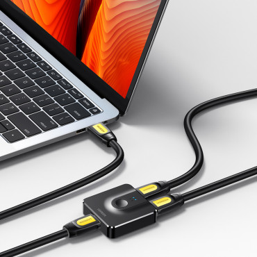 Spínač přepínače HDMI - 2x HDMI 4K 60Hz černá