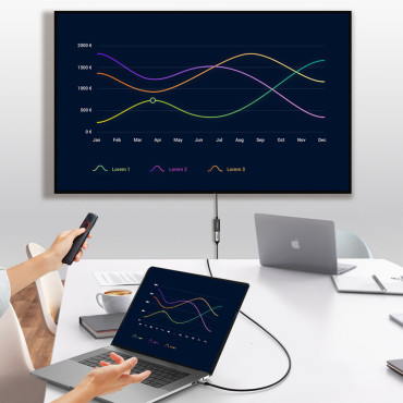 Adapterio adapteris su "DisplaSport" (vyrų) - HDMI (Moteris) 4K 2k juoda