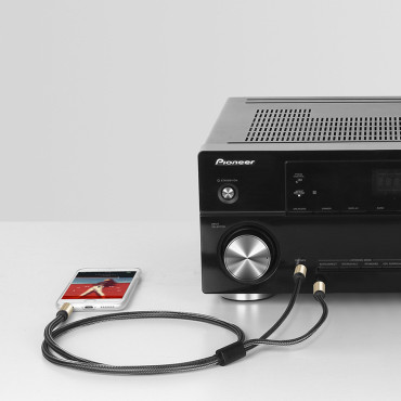 Kábelkábel Audio Distributor Mini Jack 3,5 mm - 2x csatlakozó 6.35mm 1m szürke