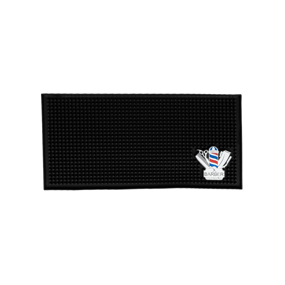 Το μικρό πατάκι κουρέα ACTIVESHOP 30x15 cm από παχύ καουτσούκ αντιολισθητικό — προβολή από πάνω