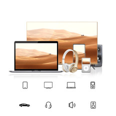 Tugev kaabel AUX audio kaabel Glocki nurgelise pistiku minijack 3.5mm 1m sinine