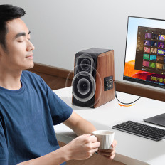Káblový audio kábel 3,5 mm Mini Jack - 2RCA 1.5m Čierna
