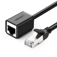 F / UTP Ethernet RJ45 Kabelski kabelski kabelski kabelski kabel. 6 1000 MB / s 1m črna