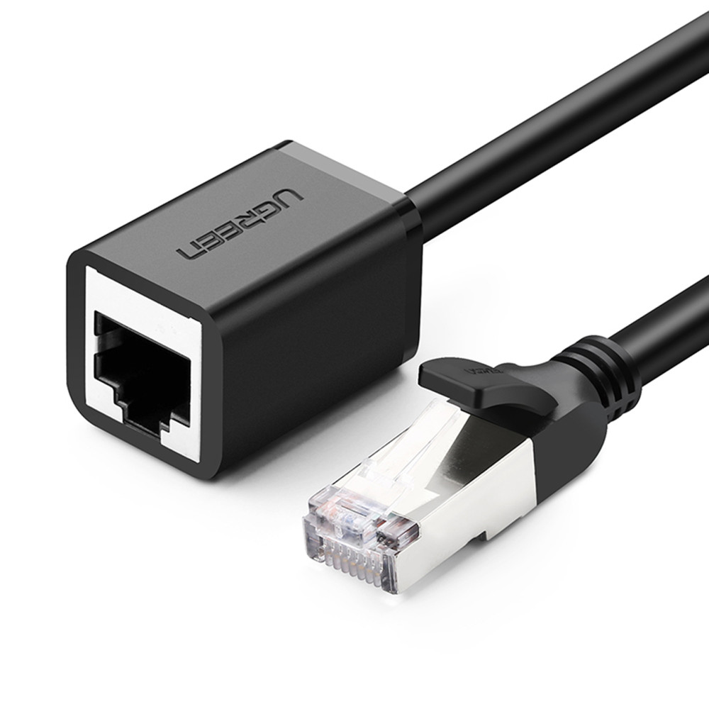 F / UTP Ethernet RJ45 Kabelski kabelski kabelski kabelski kabel. 6 1000 MB / s 1m črna