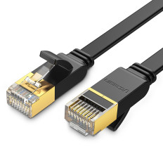 Sieťový kábel FLAT PATCHCORD U / FTP CAT. 7 10 GB / S 0.5m Čierna