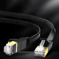 Sieťový kábel FLAT PATCHCORD U / FTP CAT. 7 10 GB / S 0.5m Čierna