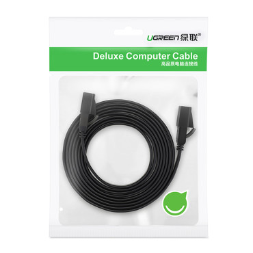 Tīkla kabelis plakanais patchcord U / FTP kaķis. 7 10GB / s 0.5m Black