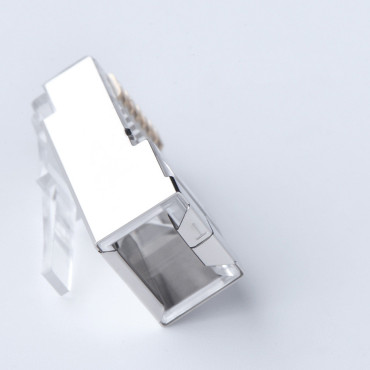 RJ45 Tips Plugin för 8P8C UTP Cat. 6 silver - en uppsättning av 10st.