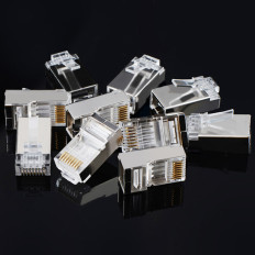 RJ45 Tips Plugin för 8P8C UTP Cat. 6 silver - en uppsättning av 10st.