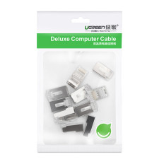 Plug-in Punta RJ45 per il gatto UTP 8P8C. 6 Argento - Un set di 10 pezzi.