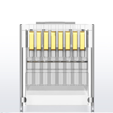 RJ45 Tip Plugin pre 8P8C UTP CAT. 6 strieborných - súbor 10ks.