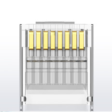 Plugin de punta RJ45 para 8p8c UTP CAT. 6 Plata - un conjunto de 10 unids.