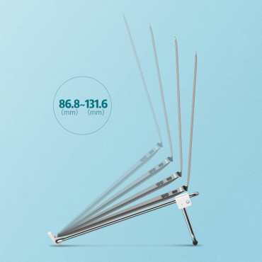 Stand réglable pour un support d'ordinateur portable d'argent