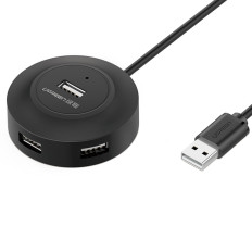 4In1 HUB USB 2.0 Adapter till 4X USB-A 480MB / s 1M Svart