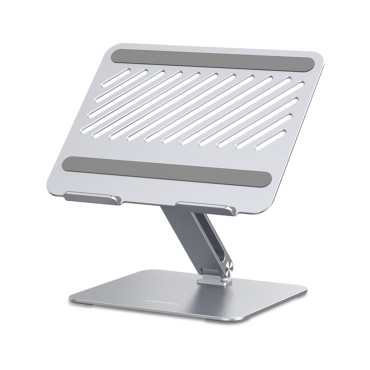 Tablette d'ordinateur portable de tablette pliante de stand pour le travail debout argent
