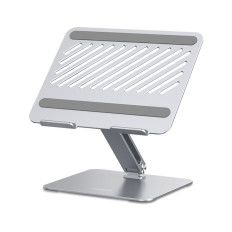 Ställ Folding Tablet Laptop Tablet för stående arbetsilver