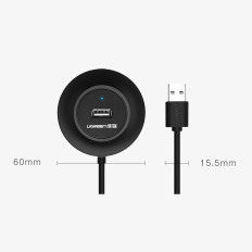 4In1 HUB USB 2.0 Adapter till 4X USB-A 480MB / s 1M Svart