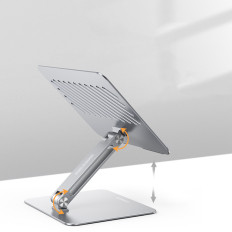 Ställ Folding Tablet Laptop Tablet för stående arbetsilver