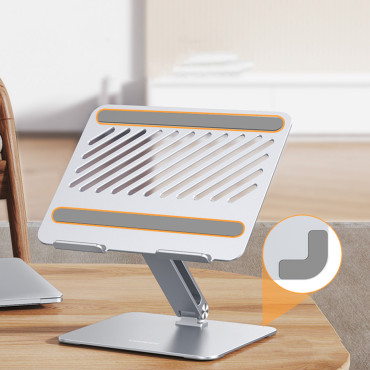 Ställ Folding Tablet Laptop Tablet för stående arbetsilver