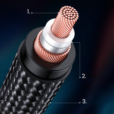 Audio cable cable 3.5mm Mini Jack (muški) - XLR (ženski) 1m crno