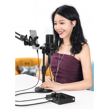 Lydkabelkabel 3.5mm Mini Jack (Mand) - XLR (Kvinde) 1m Sort