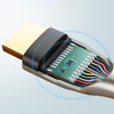Patvarus kabelis HDMI 2.0 4K 60Hz kabelis 1m pilka