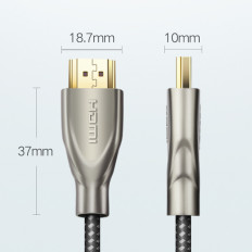 Patvarus kabelis HDMI 2.0 4K 60Hz kabelis 1m pilka