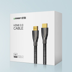 Patvarus kabelis HDMI 2.0 4K 60Hz kabelis 1m pilka