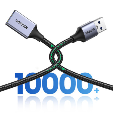 Wytrzymały przedłużacz kabla przewodu USB 3.0 5Gb/s 2m szary