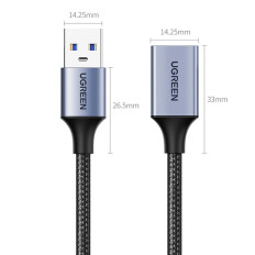 Izturīgs USB 3,0 5GB / s 1m 1m kabeļu kabeļa pagarinājums
