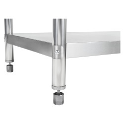 Table for kitchen Stainless steel worktop with a rack and lower shelf 120x60cm