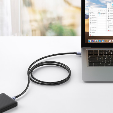 Holdbar kabeltråd i USB 3.0 5GB / S 0.5m grå