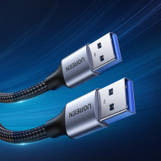 Holdbar kabeltråd i USB 3.0 5GB / S 0.5m grå