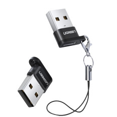 Adaptera adaptera ligzda ar USB-C spraudni USB melnā krāsā