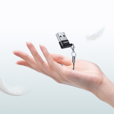 Adaptera adaptera ligzda ar USB-C spraudni USB melnā krāsā