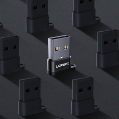 Adaptera adaptera ligzda ar USB-C spraudni USB melnā krāsā