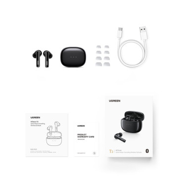Bezdrôtové Bluetooth slúchadlá TWS ANC WS106 HITUNE T3 BLACK