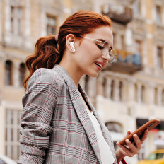 Bežični Bluetooth slušalice TWS ANC WS106 HITUNE T3 White