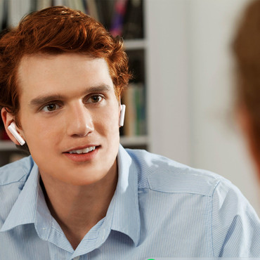 Bezdrôtové Bluetooth slúchadlá TWS ANC WS106 HITUNE T3 BIELO