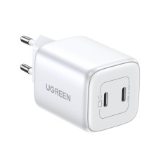 Snabb Gan 2x USB-C 45W QC PD Vit