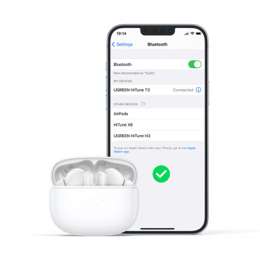 Brezžične slušalke Bluetooth TWS ANC WS106 Hitune T3 bela