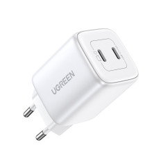 Snabb Gan 2x USB-C 45W QC PD Vit