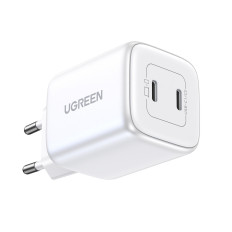 Snabb Gan 2x USB-C 45W QC PD Vit