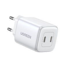 Snabb Gan 2x USB-C 45W QC PD Vit