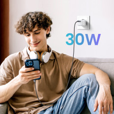 Rýchly AC CODYER GAN 1X USB-C 30W PD Nexode Mini White