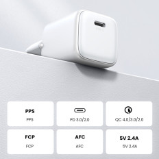 Rýchly AC CODYER GAN 1X USB-C 30W PD Nexode Mini White