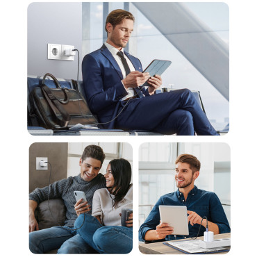 Fast Coder Celelos Gan 1x USB-C 30W PD Nexode Mini Branco