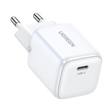 Fast Gan 1x USB-C 20W PD Nexode Mini caricabatterie macchina bianca