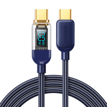 Kabel USB-C kabel za hiter polnjenje in prenos podatkov 100W 1,2 m modra