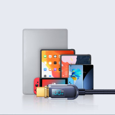 Kabel USB-C kabel za hiter polnjenje in prenos podatkov 100W 1,2 m modra